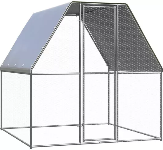 Κοτέτσι vidaXL από Γαλβανισμένο Χάλυβα 2 x 2 x 2m