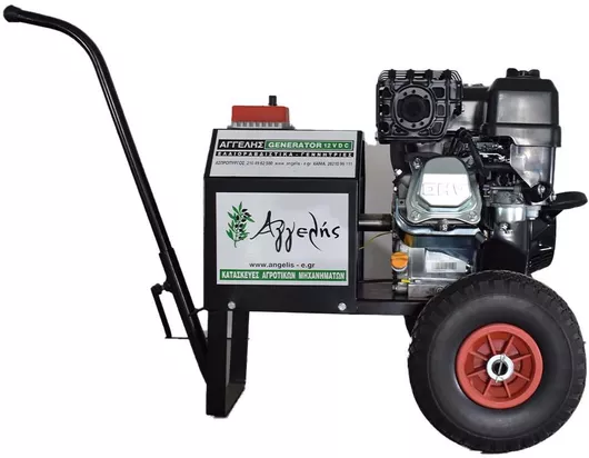 Γεννήτρια Ελαιοραβδιστικού Αγγελής Τροχήλατη 30V με Κινητήρα Huyndai 6.5hp