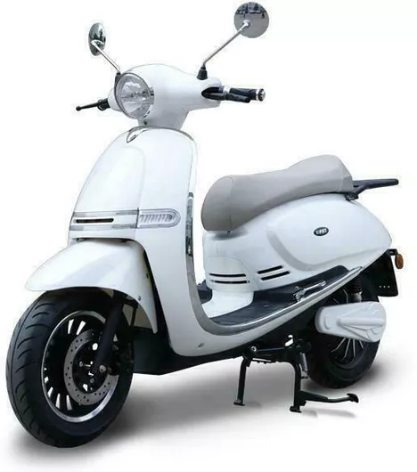 Ηλεκτρικό Μηχανάκι Eurolamp JS2A Ισχύος 5000W με Τελική Ταχύτητα 85km/h Αυτονομίας 100km Λευκό