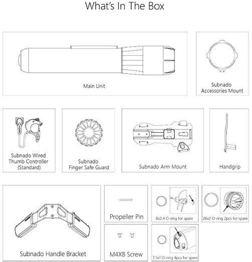 Waydoo Subnado Underwater Scooter FullPack Μαύρο