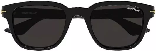 Unisex Γυαλιά Ηλίου Mont Blanc με Κοκκάλινο Σκελετό Μαύρο