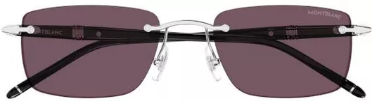 Unisex Γυαλιά Ηλίου Mont Blanc με Μεταλλικό Σκελετό Ασημί