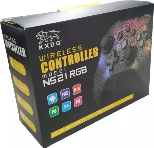 Gamepad Ασύρματο N521 RGB για Android / PS3 / PS4 / iOS Μαύρο