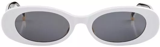 Γυαλιά Ηλίου Oscar X Frank Οβάλ & Κοκκάλινα σε Γκρι/Λευκό 52mm