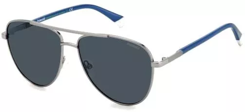 Γυαλιά Ηλίου Polaroid Aviator & Μεταλλικά σε Γκρι/Ασημί 58mm