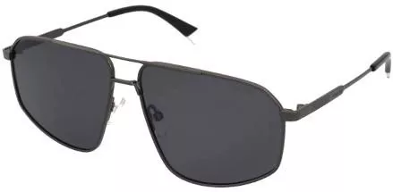 Γυαλιά Ηλίου Polaroid Aviator & Μεταλλικά σε Γκρι/Μαύρο 59mm