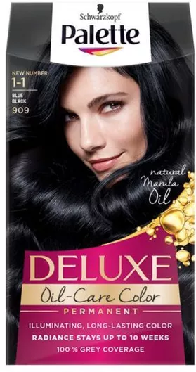 Palette Deluxe Βαφή Μαλλιών Navy Blue Black 909 135ml