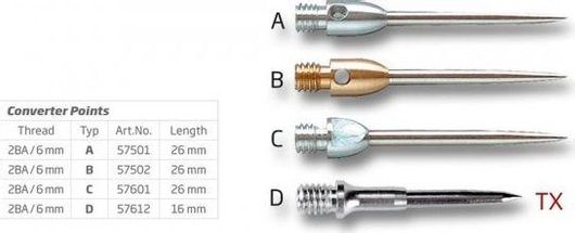 Μύτες για Βελάκια Bulls 57501 Stahlspitzen Aluminium Σετ 3τμχ Ασημί