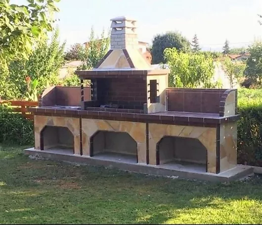 Ψησταριά Χτιστή BBQ-set-3a Σύνθεση Σετ 3τμχ 420x70cm