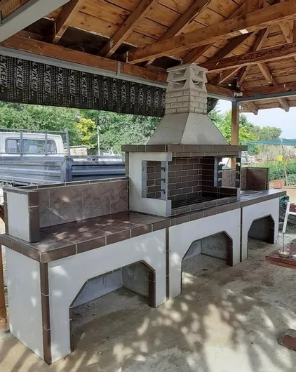 Ψησταριά Χτιστή BBQ-set-3d Σύνθεση Σετ 3τμχ 420x70cm