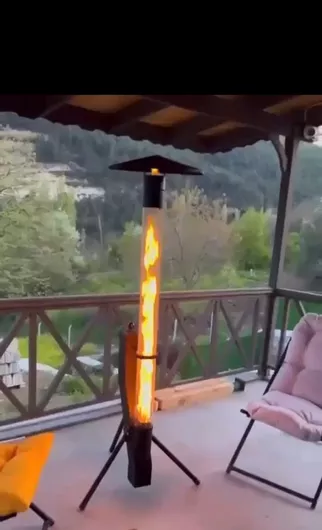 Σόμπα Μανιτάρι Γυαλί Pellet Μαύρη