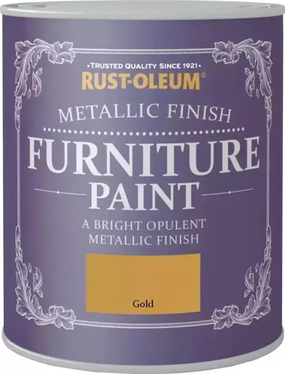 Χρώμα Κιμωλίας Rust-Oleum Metallic Finish Furniture Paint Χρυσό 750ml