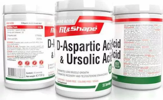Fit & Shape D-Aspartic Acid & Ursolic Acid 100gr Unflavoured