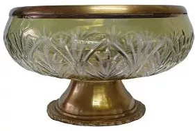 Διακοσμητικό Μπολ Καρβούνης Γυάλινο 23x23x11.5cm