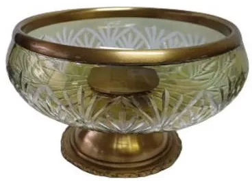 Διακοσμητικό Μπολ Καρβούνης Γυάλινο 23x23x11.5cm