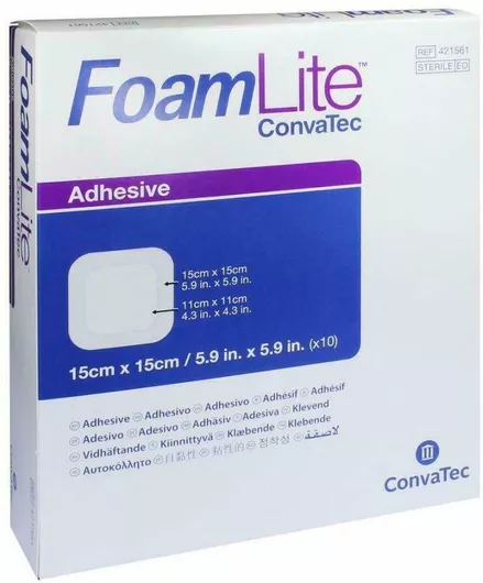 Αυτοκόλλητα Επιθέματα Convatec Αποστειρωμένα Foam Lite 15x15cm 10τμχ