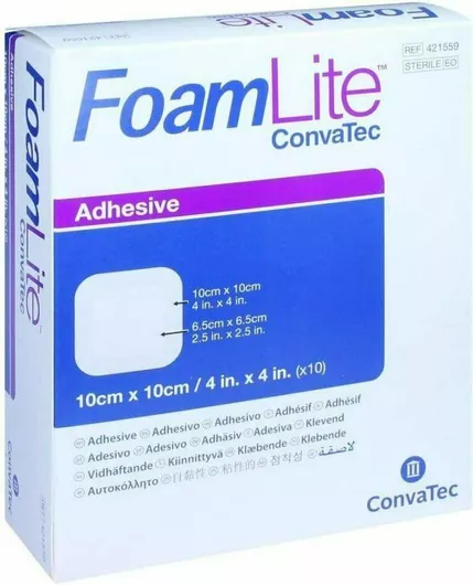 Αυτοκόλλητα Επιθέματα Convatec Αποστειρωμένα Foam Lite 10x10cm 10τμχ