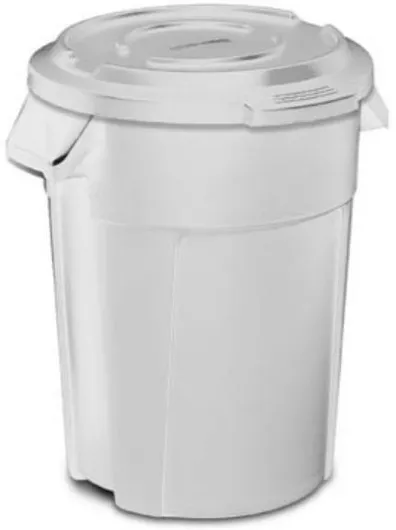 Κάδος Απορριμμάτων Delta Cleaning Πλαστικός 85lt Λευκός