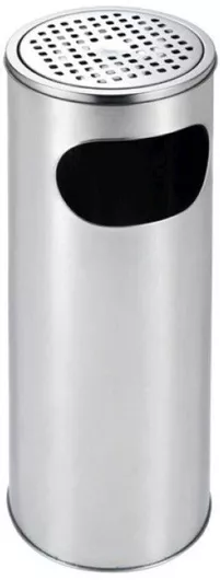 Κάδος Απορριμμάτων Klikareto Μεταλλικός 17lt Ασημί