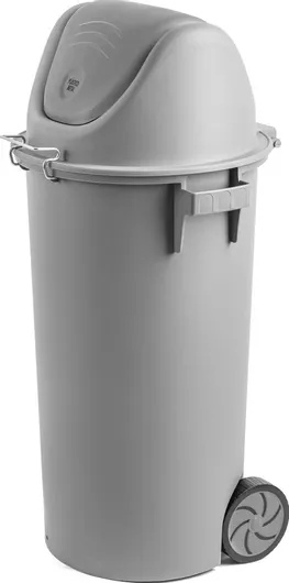 Κάδος Ανακύκλωσης Delta Cleaning Πλαστικός Τροχήλατος 80lt Γκρι