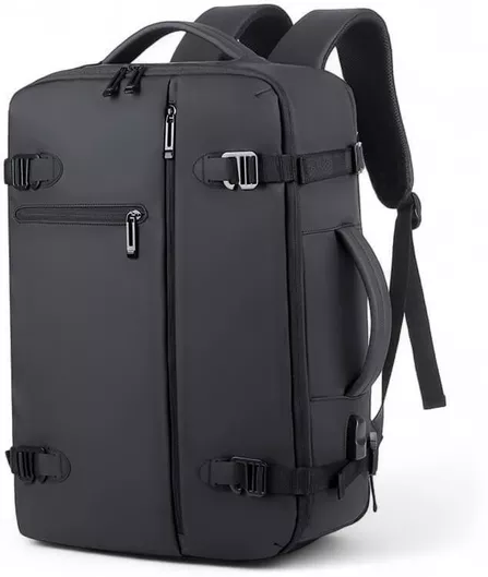 Σακίδιο Πλάτης Playbags Υφασμάτινο Αδιάβροχο με Θύρα USB 35lt Μαύρο