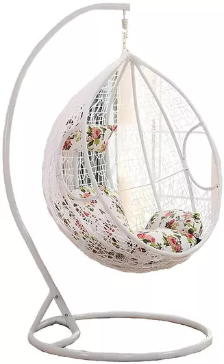 Κούνια Φωλιά Go Clever Μεταλλική 105x105x198cm Λευκό