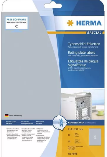 Αυτοκόλλητη Ετικέτα Herma Α4 210x297mm