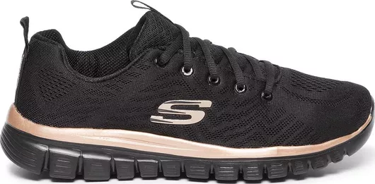 Skechers Graceful Get Connected Γυναικεία Αθλητικά Παπούτσια Training Black / Rose Gold