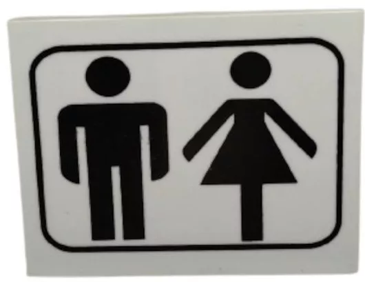 Πινακίδα Σήμανσης ΤΟΥΑΛΕΤΑ / WC μπλε ανδρών-γυναικών 12x9cm 8446-k