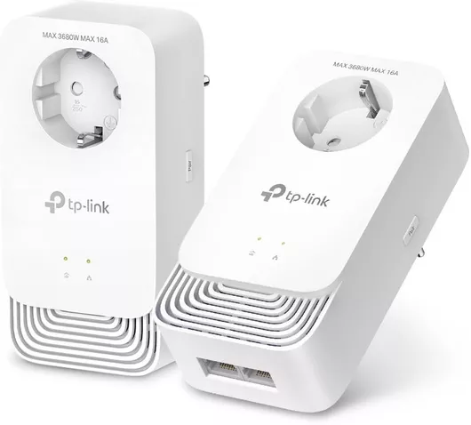 Powerline TP-LINK PG2400P KIT v1 Διπλό για Ενσύρματη Σύνδεση με Passthrough Πρίζα & 2 Θύρες Gigabit Ethernet