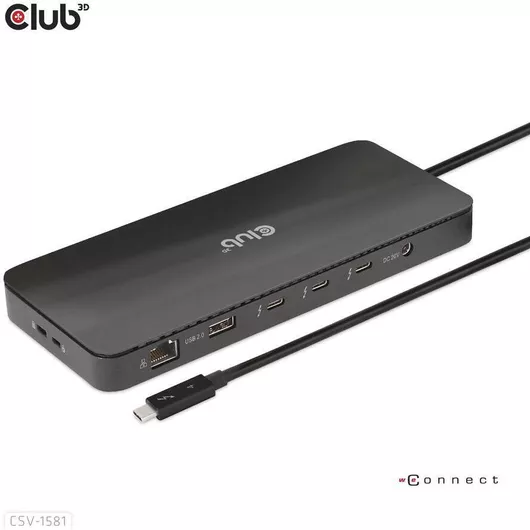 Docking Station Laptop Club3D Thunderbolt 4 με 4K Ethernet Μαύρο CSV-1581