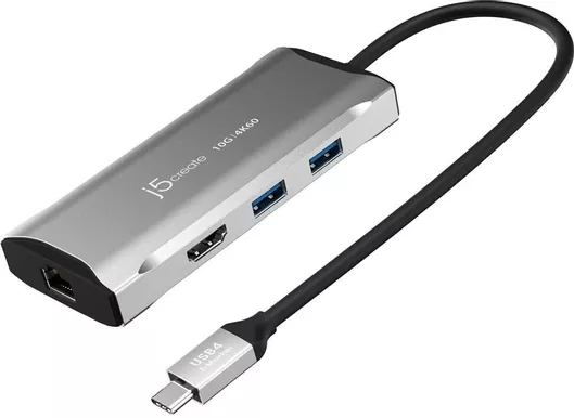 Docking Station Laptop J5 Create Thunderbolt 4 με HDMI 4K PD Ethernet Γκρι JCD392