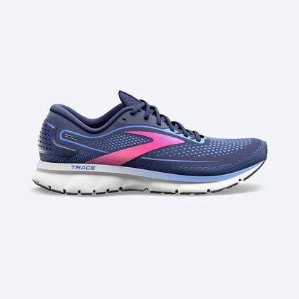 Brooks Trace 2 Γυναικεία Αθλητικά Παπούτσια Running Peacoat / Blue / Pink