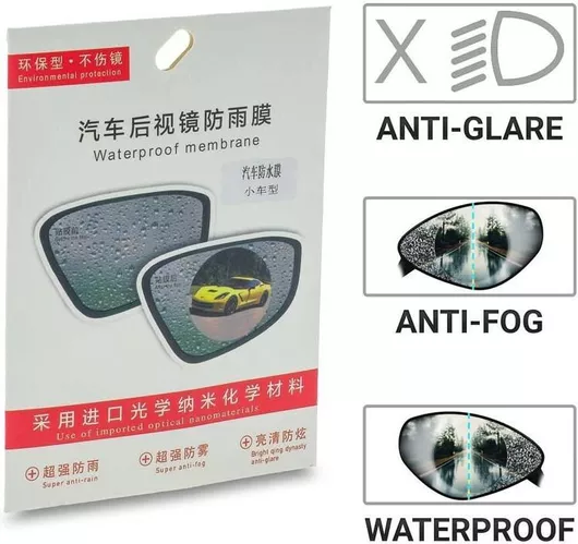 Προστατευτικές Αντιθαμβωτικές Μεμβράνες για Καθρέπτες Αυτοκινήτου 2τμχ Διάφανο