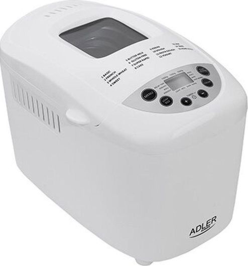 Αρτοπαρασκευαστής Adler AD 6019 850W Χωρητικότητας 1500gr με 15 Προγράμματα