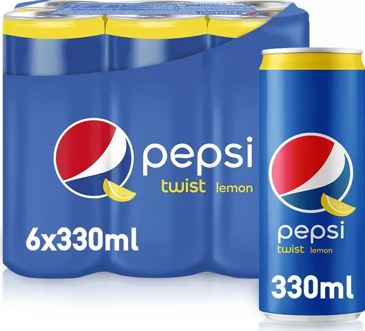 Αναψυκτικά Pepsi Twist Κουτί Λεμονάδα Lemon με Ανθρακικό 6x330ml