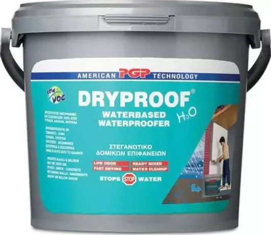 Στεγανωτικό PGP Dryproof Waterbased Masonry Waterproofer Επαλειφόμενο 3lt Λευκό