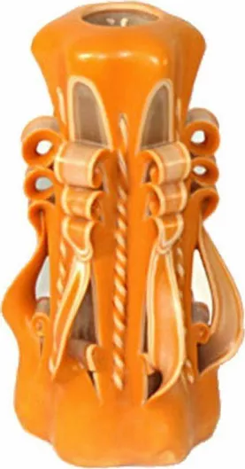 Marhome Διακοσμητικό Κερί Πορτοκαλί 5x15εκ.