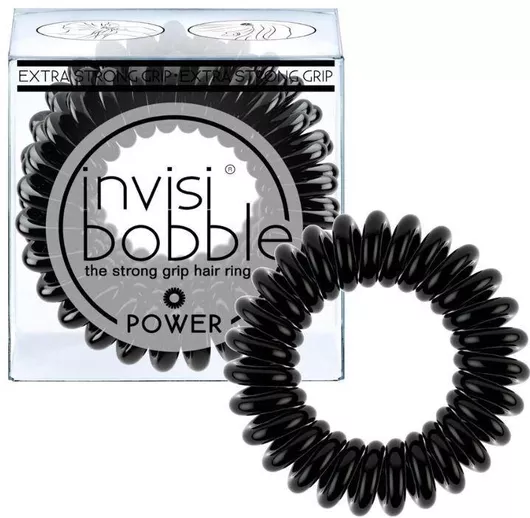 Τσιμπιδάκι Μαλλιών Invisibobble Απλά Μαύρα Σετ 3τμχ