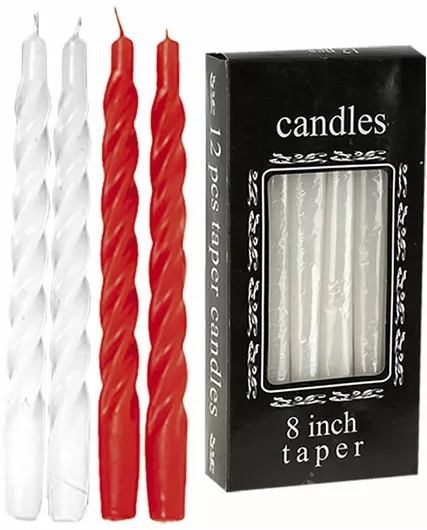 HOMie Διακοσμητικό Κερί 5731 Κηροπηγίου Κόκκινο 20εκ. 12τμχ