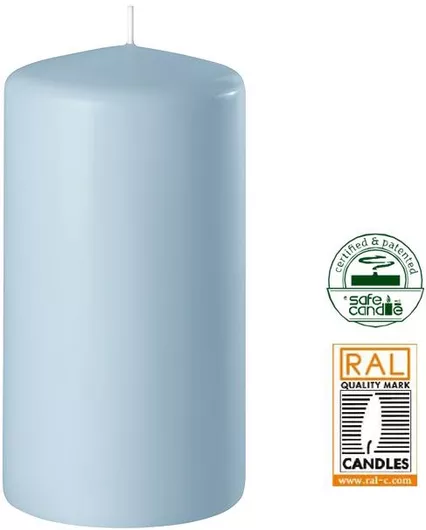 Zaros Διακοσμητικό Κερί Γαλάζιο Ματ 7x14εκ.