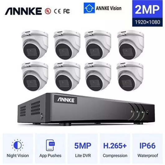 ANNKE DW81KD 8CH 5MP DVR + 8 CT1GY 2MP 2.8mm DOME ΕΞΩΤΕΡΙΚΕΣ FULL SET