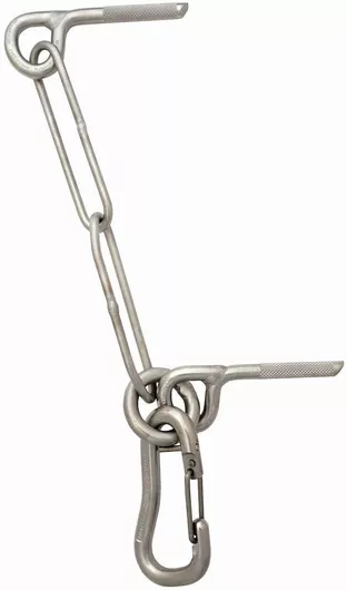 Raumer Belay Group In Stainless Steel 2 Superstar Anchors 1 Chain 1 Ring Carabiner