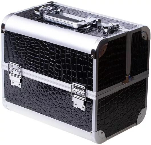 Βαλιτσάκι Αισθητικής Case Μεταλλικό Μαύρο