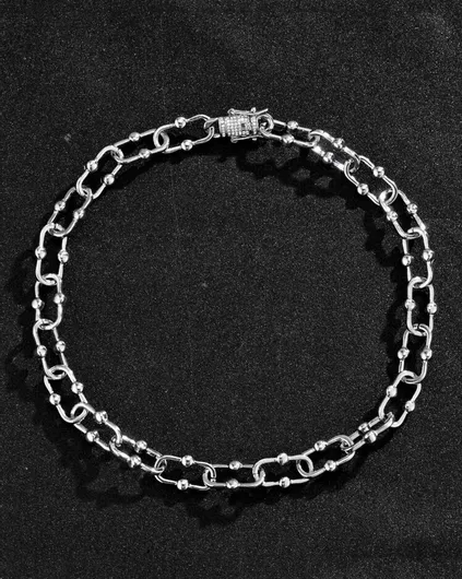 Αλυσίδα Λαιμού Iced Lock Pin Γυναικεία Φαρδιά Πάχους 14mm
