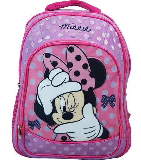 Minnie Σχολική Τσάντα Πλάτης Δημοτικού σε Λιλά χρώμα