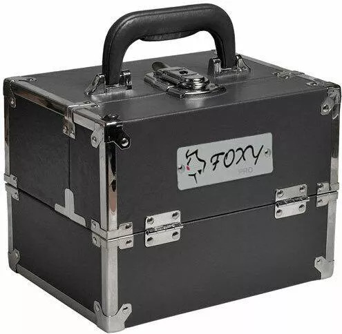 Βαλιτσάκι Αισθητικής Foxy Μεταλλικό Μαύρο Υ16.5xΠ22xΒ16cm