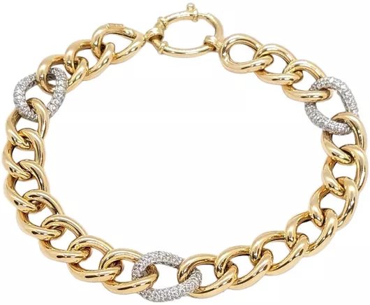 Αλυσίδα Χειρός Rubini Γυναικεία Χρυσή 14K Μήκους 19.5cm