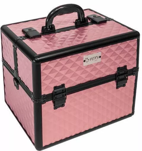Βαλιτσάκι Αισθητικής Μεταλλικό Ροζ Υ30xΠ36xΒ27cm