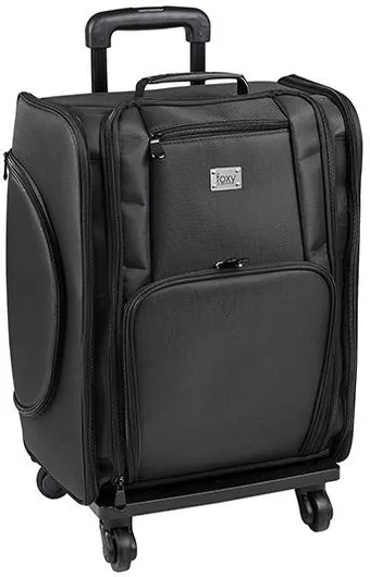 Βαλιτσάκι Αισθητικής Koncai Μεταλλικό Τροχήλατο Μαύρο Υ55xΠ37xΒ22cm